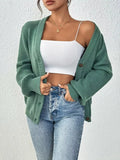 Chunky Knit Button-Down Cardigan - Trendsi - Flyclothing LLC