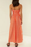 Striped Square Neck Cami Dress - Trendsi