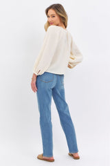 Judy Blue Full Size High Waist Straight Jeans - Trendsi
