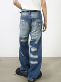 Men's Distressed Jeans with Pockets - Trendsi