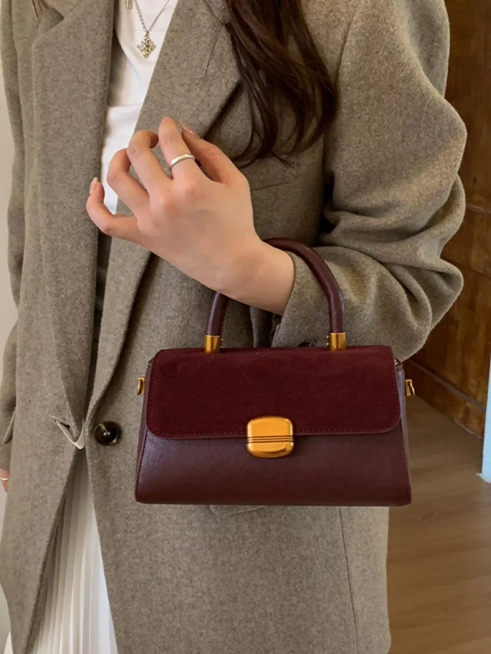 Flap Crossbody Bag with Charm - Trendsi - Flyclothing LLC