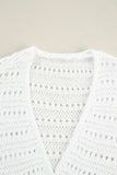 Openwork Open Front Long Sleeve Cardigan - Trendsi - Flyclothing LLC