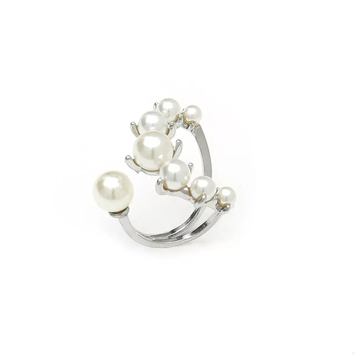 Alloy Pearl Open Ring - Trendsi - Flyclothing LLC