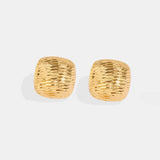 Gold-Plated Geometric Stud Earrings - Trendsi - Flyclothing LLC