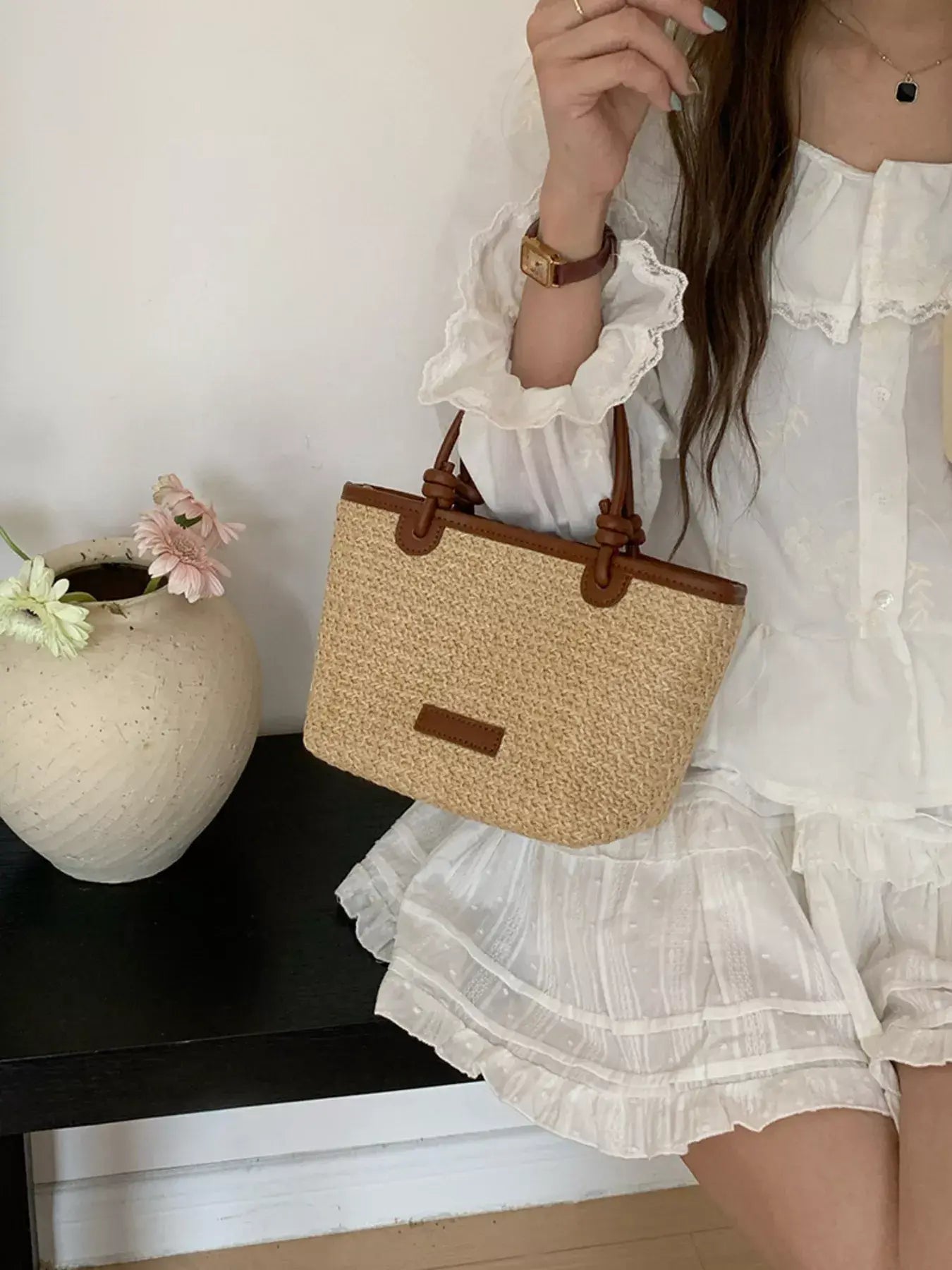 Straw Woven Crossbody Bag - Trendsi - Flyclothing LLC