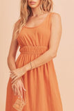 Aemi + Co Side Slit Round Neck Sleeveless Tank Dress - Trendsi