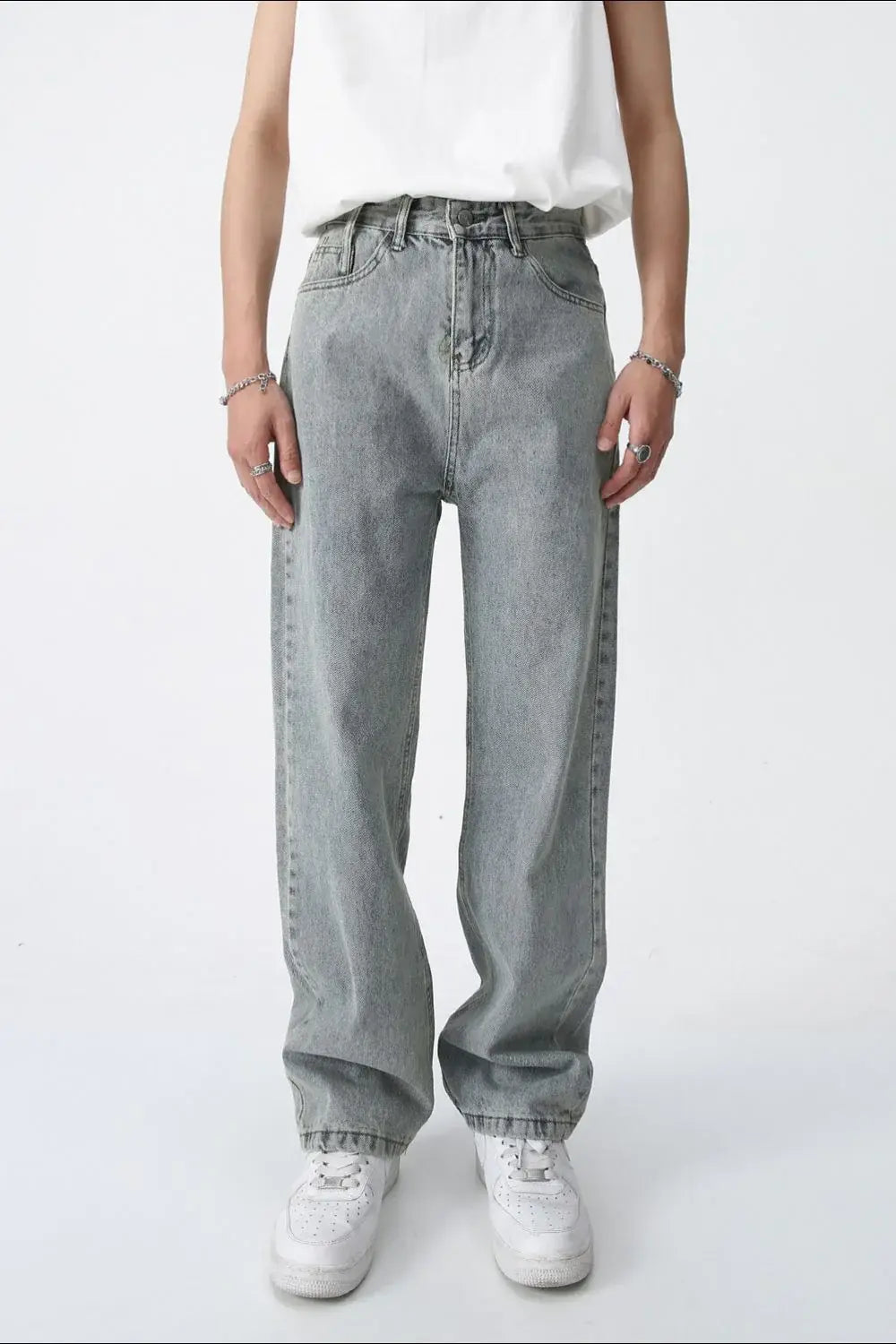 Baggy Jeans with Pockets - Trendsi - Flyclothing LLC