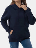 Drawstring Long Sleeve Hoodie with Kangaroo Pocket - Trendsi - Flyclothing LLC
