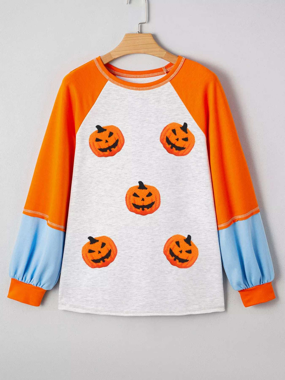 Halloween Pumpkin Print Long Sleeve T-Shirt - Trendsi - Flyclothing LLC