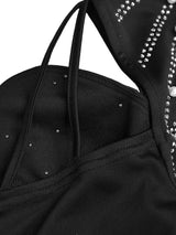 Rhinestone Pearl Detail One-Shoulder Mermaid Maxi Dress - Trendsi - Flyclothing LLC