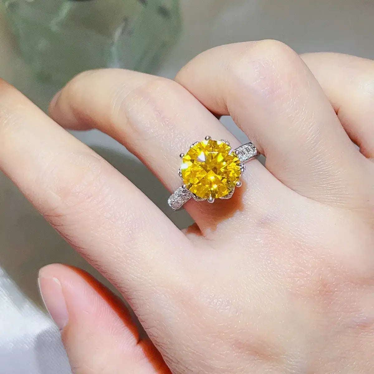 5 Carat Moissanite 925 Sterling Silver Ring - Trendsi - Flyclothing LLC