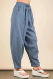 VERY J Solid Barrel Comfy Woven Pants - Trendsi - Flyclothing LLC