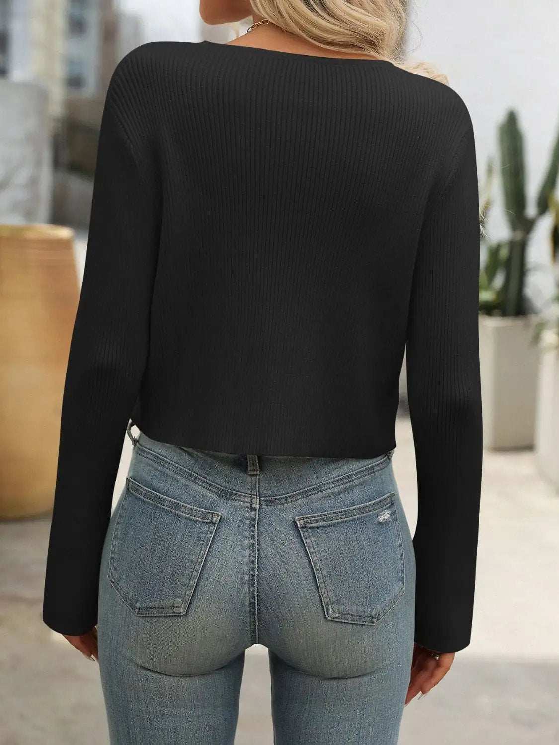 Zip Up Long Sleeve Cardigan - Trendsi - Flyclothing LLC