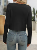Zip Up Long Sleeve Cardigan - Trendsi