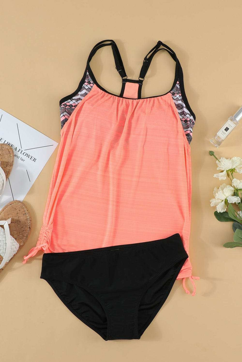 Scoop Neck Top and Brief Swim Set - Trendsi - Flyclothing LLC