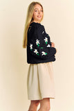 Davi & Dani Floral Pattern Button Down Cardigan - Trendsi
