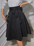 Tied Knee Length Skirt - Trendsi - Flyclothing LLC