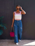 Embroidered Straight Jeans with Pockets - Trendsi - Flyclothing LLC