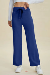 Basic Bae Full Size Air Scuba Drawstring Wide Leg Pants - ShopBasicbae - Flyclothing LLC