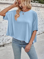 Lovelet Round Neck Half Sleeve T-Shirt - Trendsi