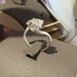 1.3 Carat Moissanite 925 Sterling Silver Irregular Shape Ring - Trendsi