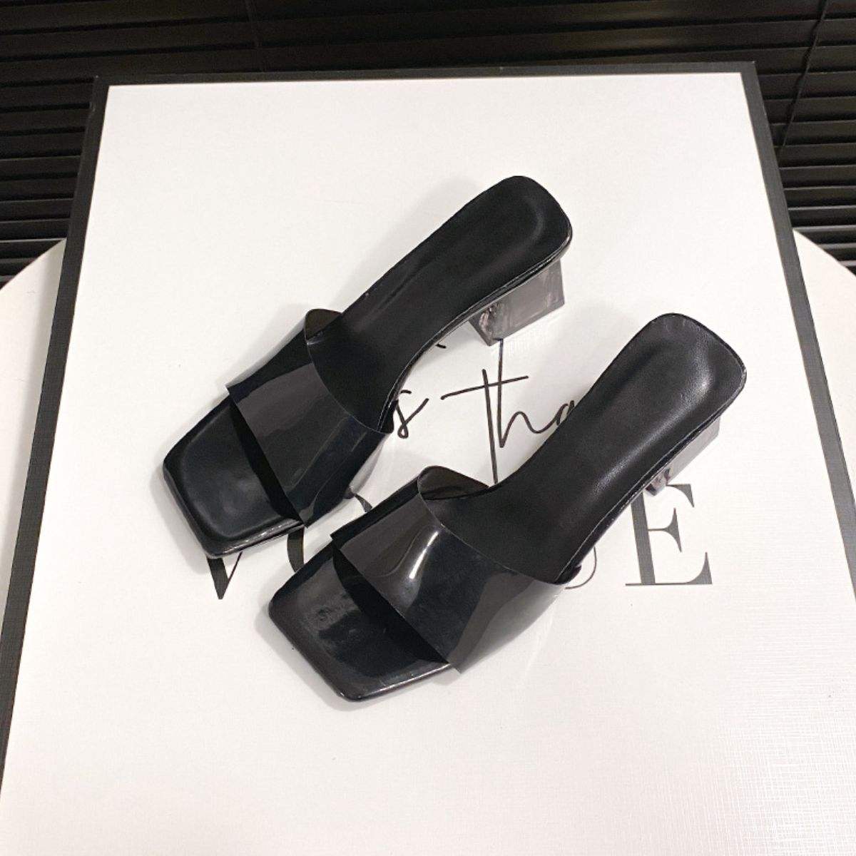 Open Toe Block Heel Sandals - Trendsi - Flyclothing LLC