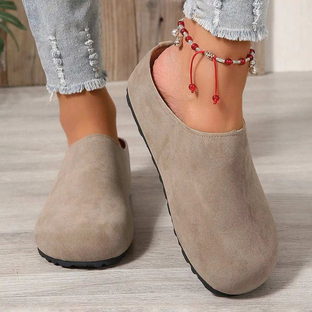 Round Toe Flats Slip-Ons - Trendsi - Flyclothing LLC