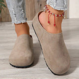Round Toe Flats Slip-Ons - Trendsi