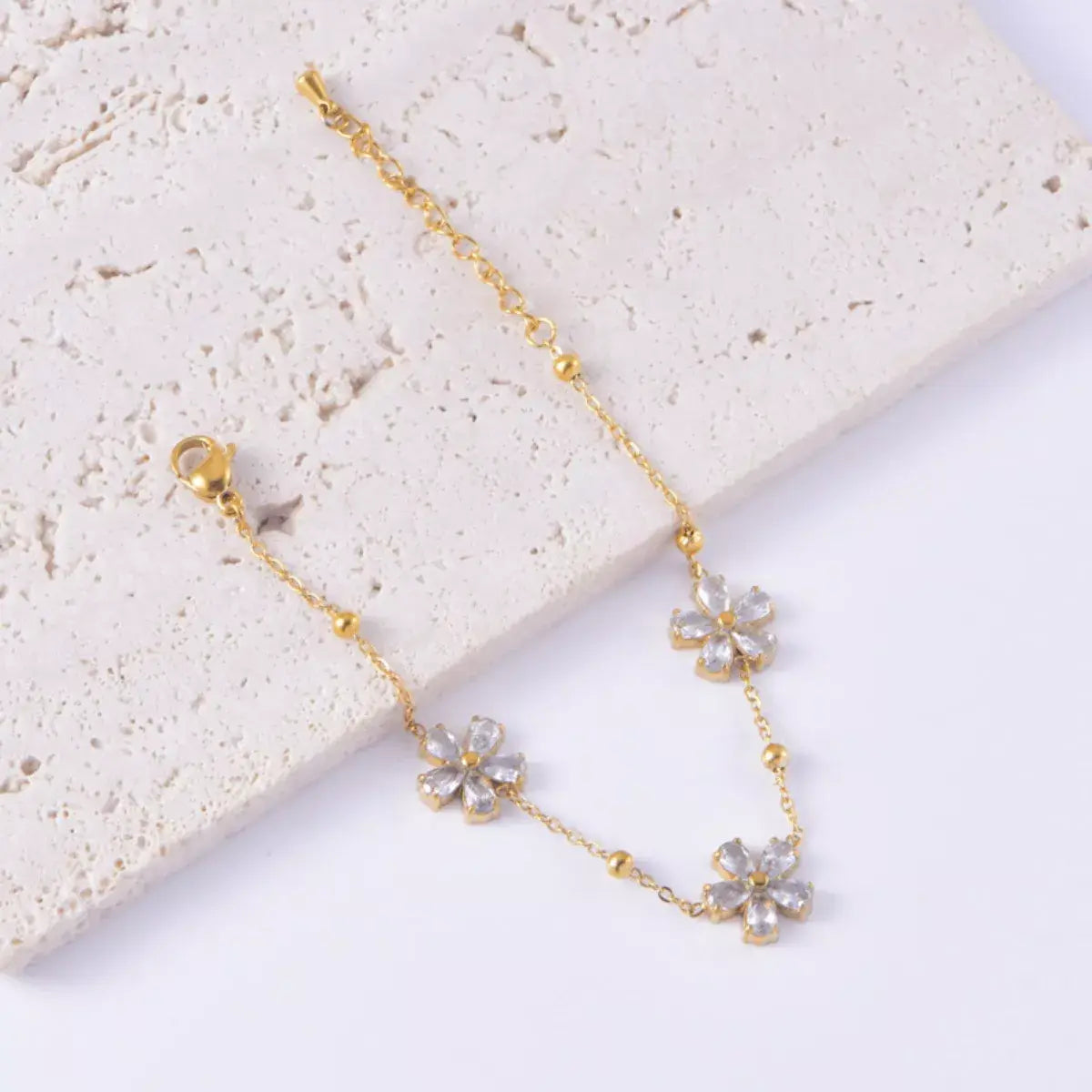 18K Gold-Plated Flower Jewelry Set - Trendsi - Flyclothing LLC