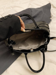 PU Leather Handbag with Pendant - Trendsi
