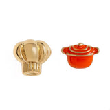 Food Theme Copper Asymmetry Earring - Trendsi - Flyclothing LLC