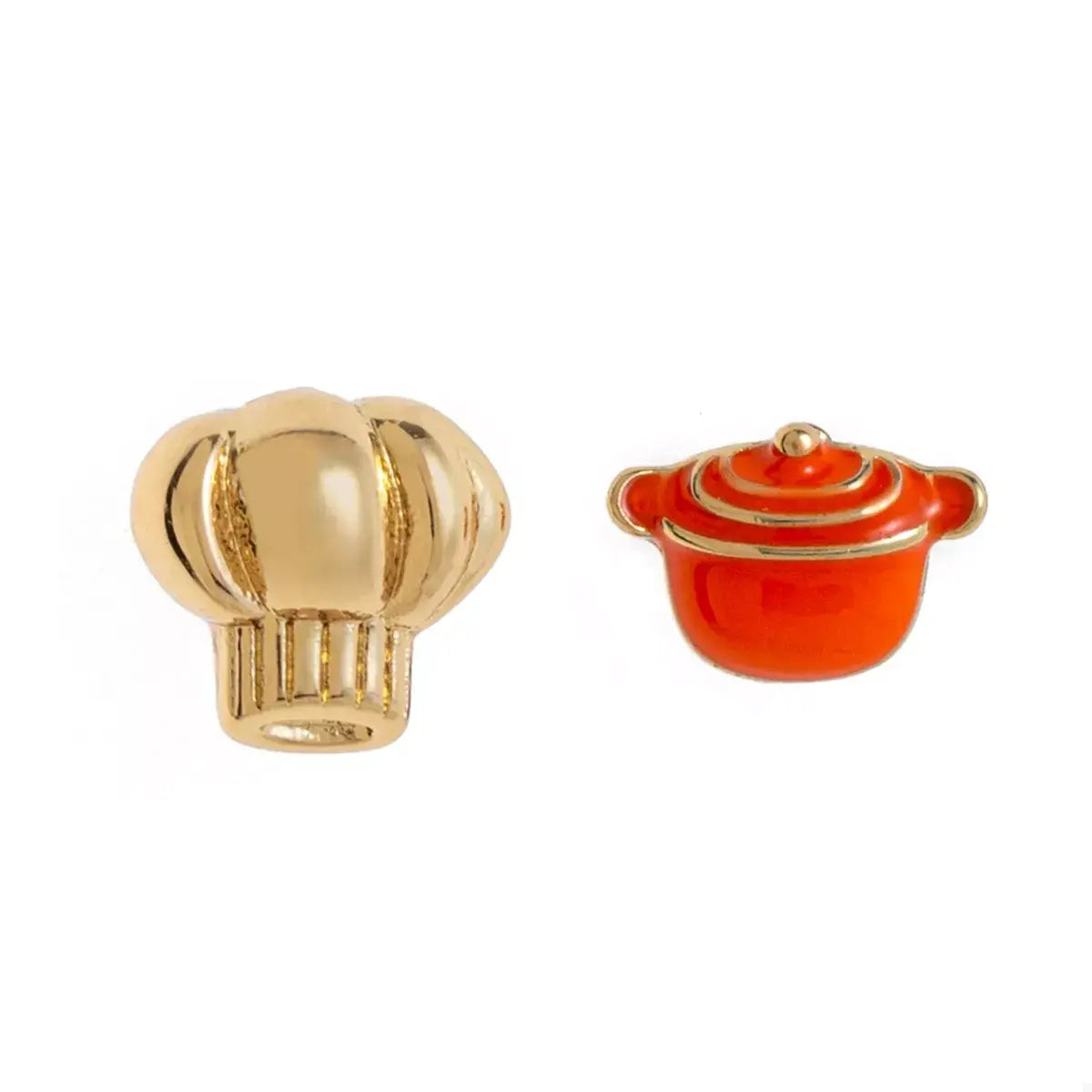 Food Theme Copper Asymmetry Earring - Trendsi - Flyclothing LLC
