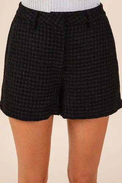Mittoshop Tweed Classic Shorts with Side Pockets - Trendsi - Flyclothing LLC