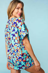 Haptics Floral Drop Shoulder Short Sleeve T-Shirt - Trendsi