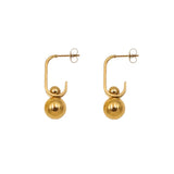 18K Gold-Plated Ball Drop Earrings - Trendsi - Flyclothing LLC