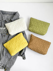 Flower Texture Polyester Clutch - Trendsi