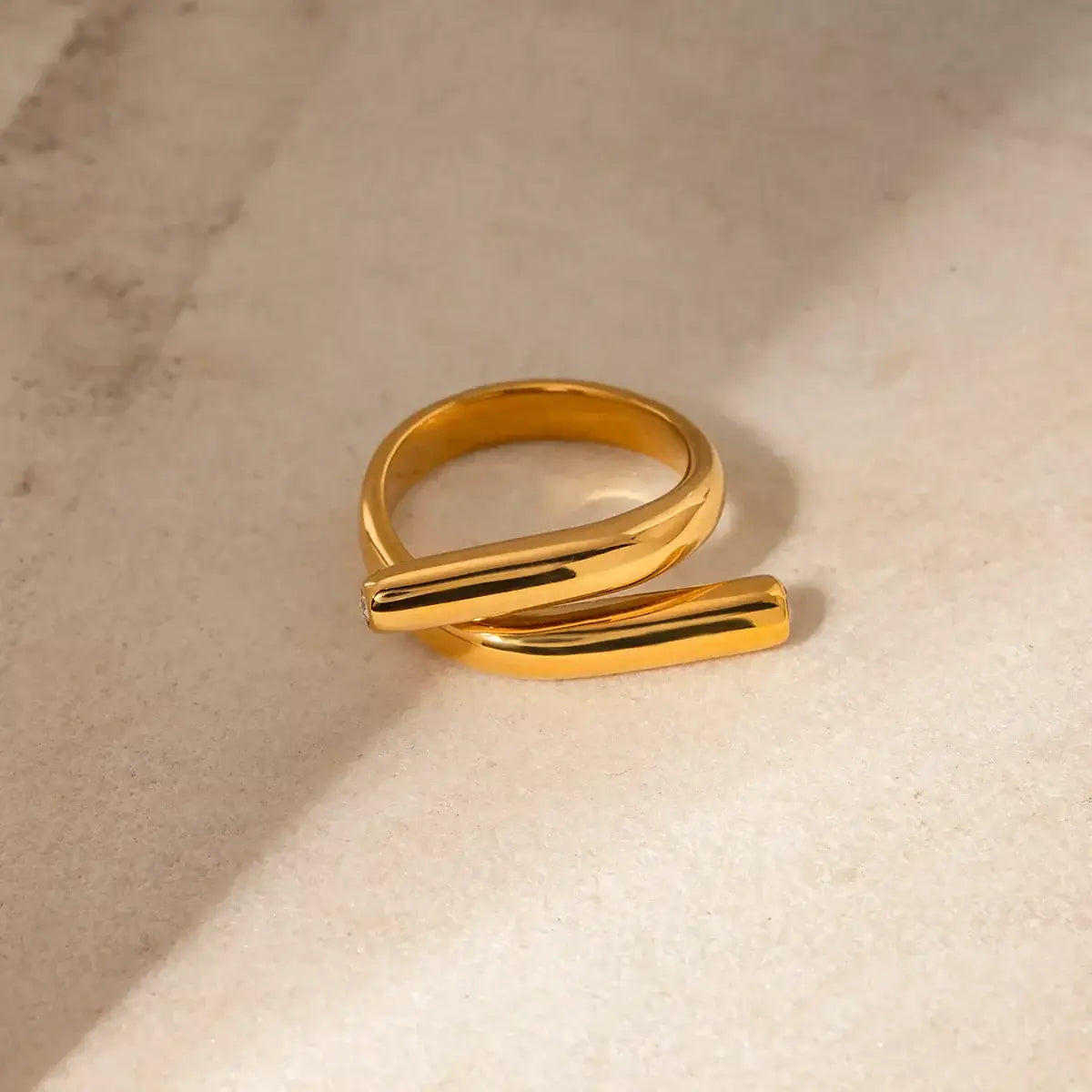Stainless Steel Bypass Ring - Trendsi - Flyclothing LLC