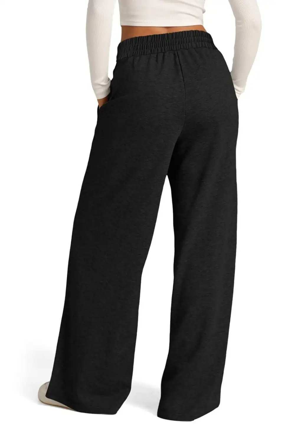Drawstring Elastic Waist Wide Leg Pants - Trendsi - Flyclothing LLC