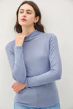 Be Cool Mock Neck Long Sleeve T-Shirt - Trendsi - Flyclothing LLC