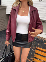 Zip Up Long Sleeve Jacket - Trendsi - Flyclothing LLC