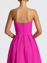 Solid Color Tube Midi Dress - Trendsi - Flyclothing LLC