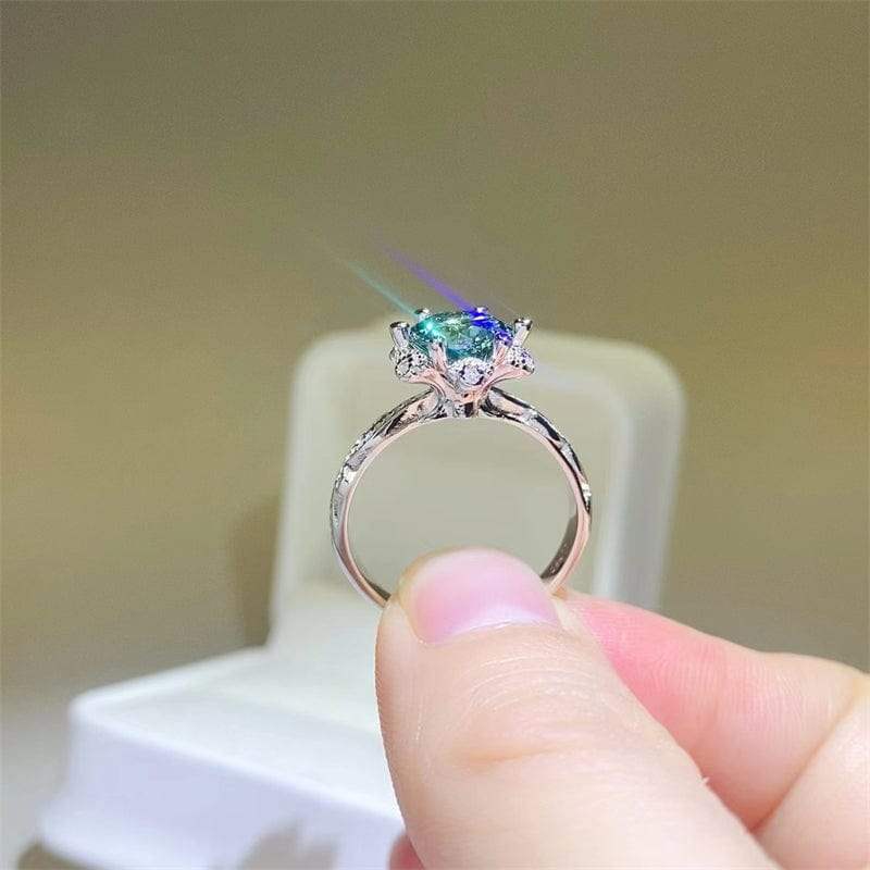 2 Carat Moissanite 925 Sterling Silver Ring - Trendsi - Flyclothing LLC