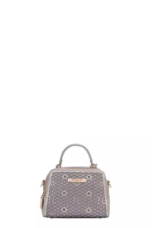Nicole Lee USA Vegan Geometric Pattern Structured Handbag - Trendsi - Flyclothing LLC
