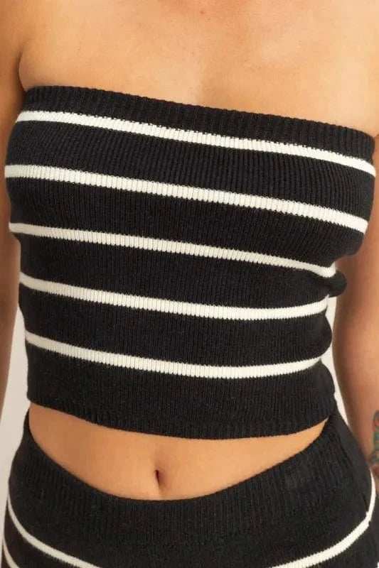 HYFVE Striped Knit Tube Top - Trendsi - Flyclothing LLC
