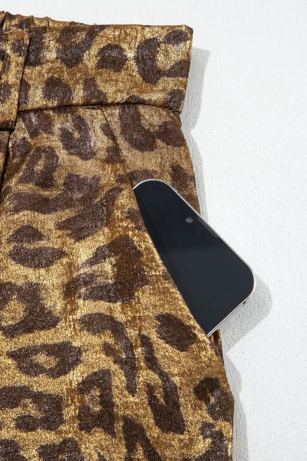 Multicolour Leopard Print Western Style Wide Leg Full Length Pants - Trendsi - Flyclothing LLC