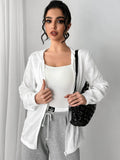 Texture Zip Up Hooded Jacket - Trendsi