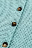 Waffle-Knit Collared Neck Long Sleeve Shirt - Trendsi - Flyclothing LLC