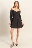 HYFVE Button Down Spaghetti Strap Mini Dress with Pockets - Trendsi