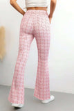 Printed High Waist Flare Pants with Pockets - Trendsi - Flyclothing LLC