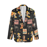 Baha Ranch Vintage Cowboy Collage Western Women's Blazer - Baha Ranch Western Wear - Flyclothing LLC